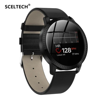 SCELTECH CF18 Smart Watch IPS Screen Waterproof IP67 Blood Pressure Monitoring Metal Starp Multi Sport Modes SmartWatch men Band