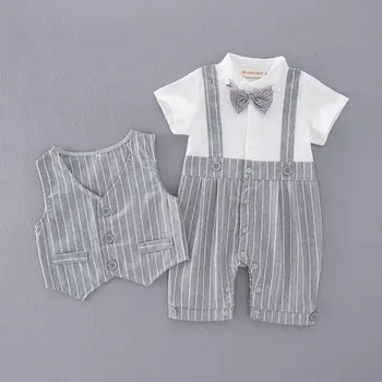 Hot Boy gentleman jumpsuit Jumper short-sleeved baby +vest two-piece outside wear strip bow five point suit cool cloth sets
Hot Boy gentleman jumpsuit Jumper short-sleeved baby +vest two-piece outside wear strip bow five point suit cool cloth sets