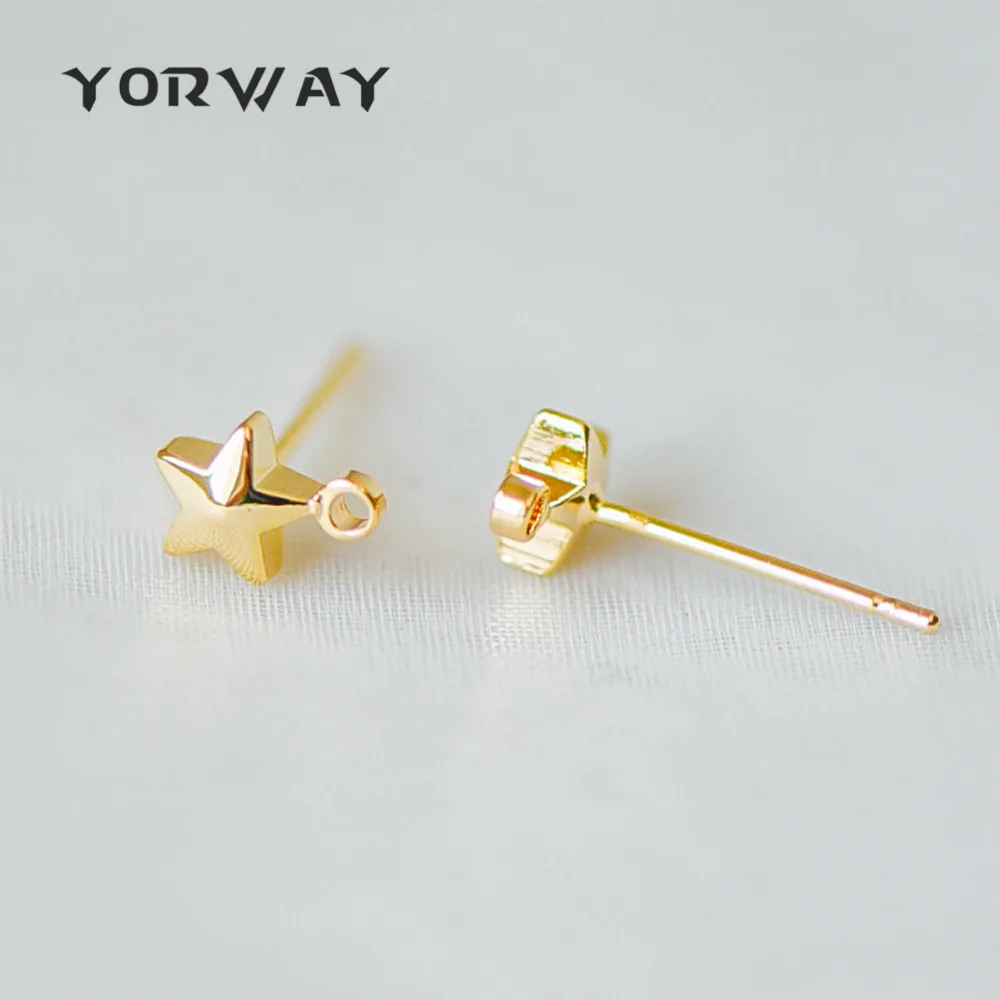 10pcs/lot Gold plated Brass Star Ear Stud Posts, Earring Components Wholesale, Tarnish Resistant (GB-311)
10pcs/lot Gold plated Brass Star Ear Stud Posts, Earring Components Wholesale, Tarnish Resistant (GB-311)