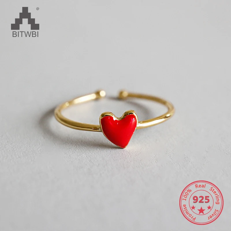 Korea Hot Style 100% S925 Sterling Silver Fashion Cute Resin Red Love Heart Opening Ring Female Jewelry
Korea Hot Style 100% S925 Sterling Silver Fashion Cute Resin Red Love Heart Opening Ring Female Jewelry