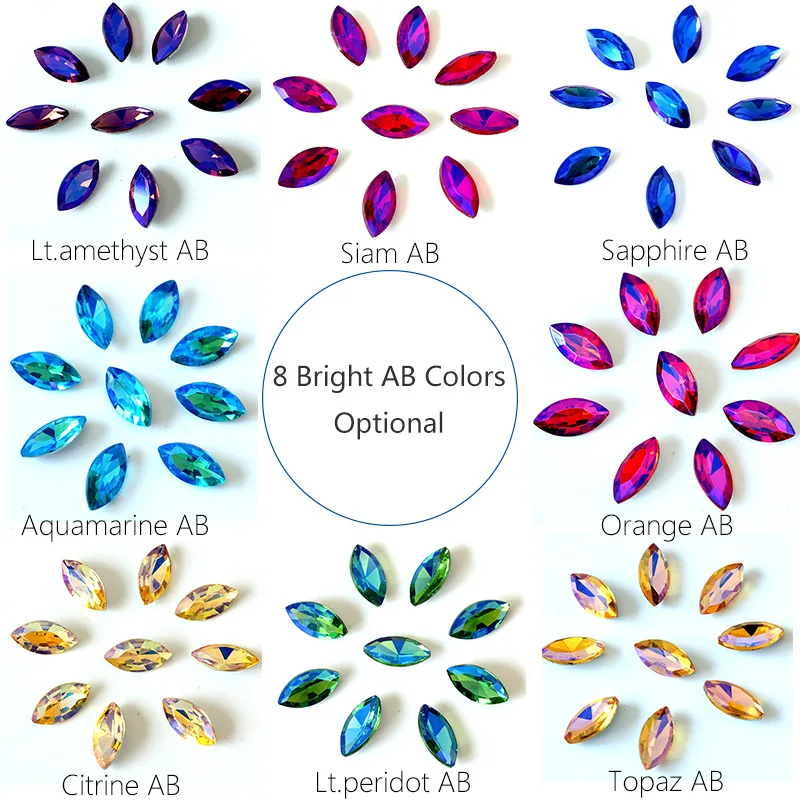9x18mm 36pcs Horse eye Shapes Colorsful Crystal Pointback Rhinestones Glass Strass Fancy Stones For Phone Decoration Y3354
9x18mm 36pcs Horse eye Shapes Colorsful Crystal Pointback Rhinestones Glass Strass Fancy Stones For Phone Decoration Y3354