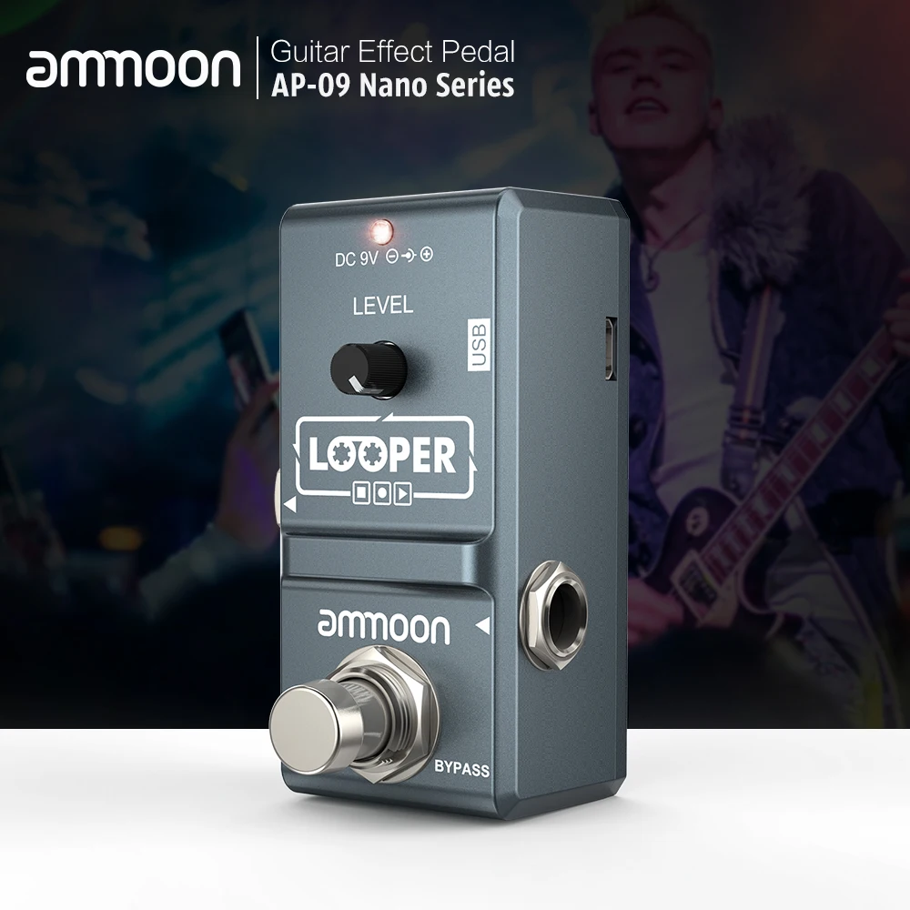 ammoon AP-09 Loop Guitar Pedal Electric Guitar Effect Pedal Looper Unlimited Overdubs 10 Minutes Recording with USB Cable
ammoon AP-09 Loop Guitar Pedal Electric Guitar Effect Pedal Looper Unlimited Overdubs 10 Minutes Recording with USB Cable
