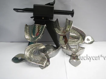 1 piece Ratio Dental Impression Mixing Dispenser gun and 6piece Dental stainless Steel Impression Trays
1 piece Ratio Dental Impression Mixing Dispenser gun and 6piece Dental stainless Steel Impression Trays