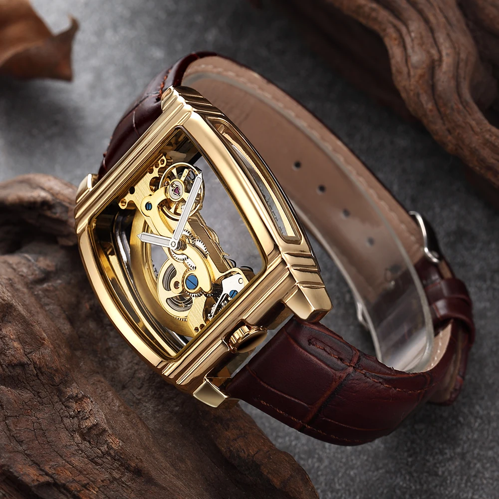 Luxury Mechanical Watches Men Transparent Hollow Golden Single Bridge Movement Watches Leather Men Watches Montre Homme 2019
Luxury Mechanical Watches Men Transparent Hollow Golden Single Bridge Movement Watches Leather Men Watches Montre Homme 2019