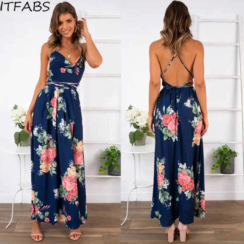 New 2019 Women Summer Boho Dress Ladies Sleeveless Strap Long Maxi Dress Evening Party Beach Dresses
New 2019 Women Summer Boho Dress Ladies Sleeveless Strap Long Maxi Dress Evening Party Beach Dresses