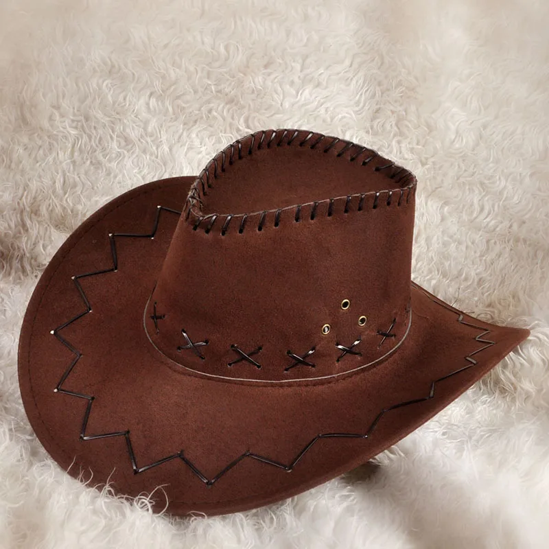 Fancy Cowboy Hats Men Women Vintage Wide Brim Headwear Western Style D02696 Sadoun.com