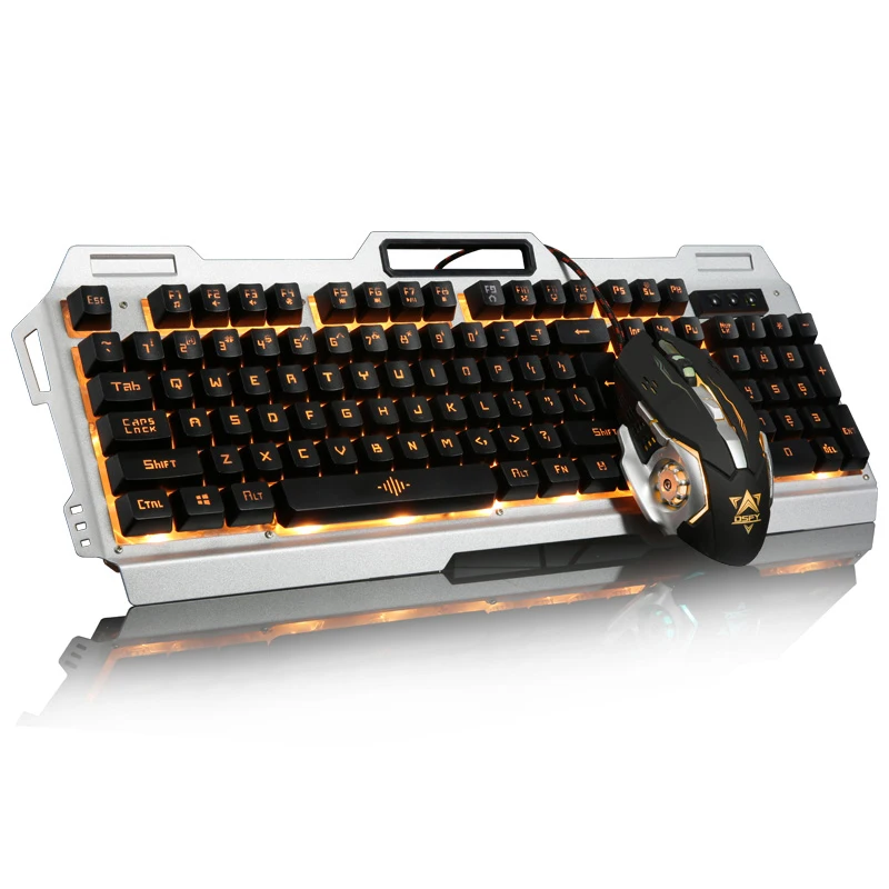 Бренд K38 красочные Подсветка Gaming Keyboard Мышь комбо 104 ключи 3200 точек/дюйм