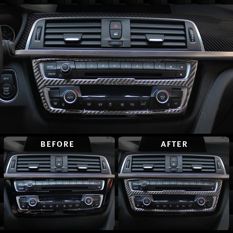 For BMW 3 series F30 F34 Carbon Fiber Car Interior Air Conditioning CD Control Panel Cover Trim Car Styling Stickers Accessories
For BMW 3 series F30 F34 Carbon Fiber Car Interior Air Conditioning CD Control Panel Cover Trim Car Styling Stickers Accessories