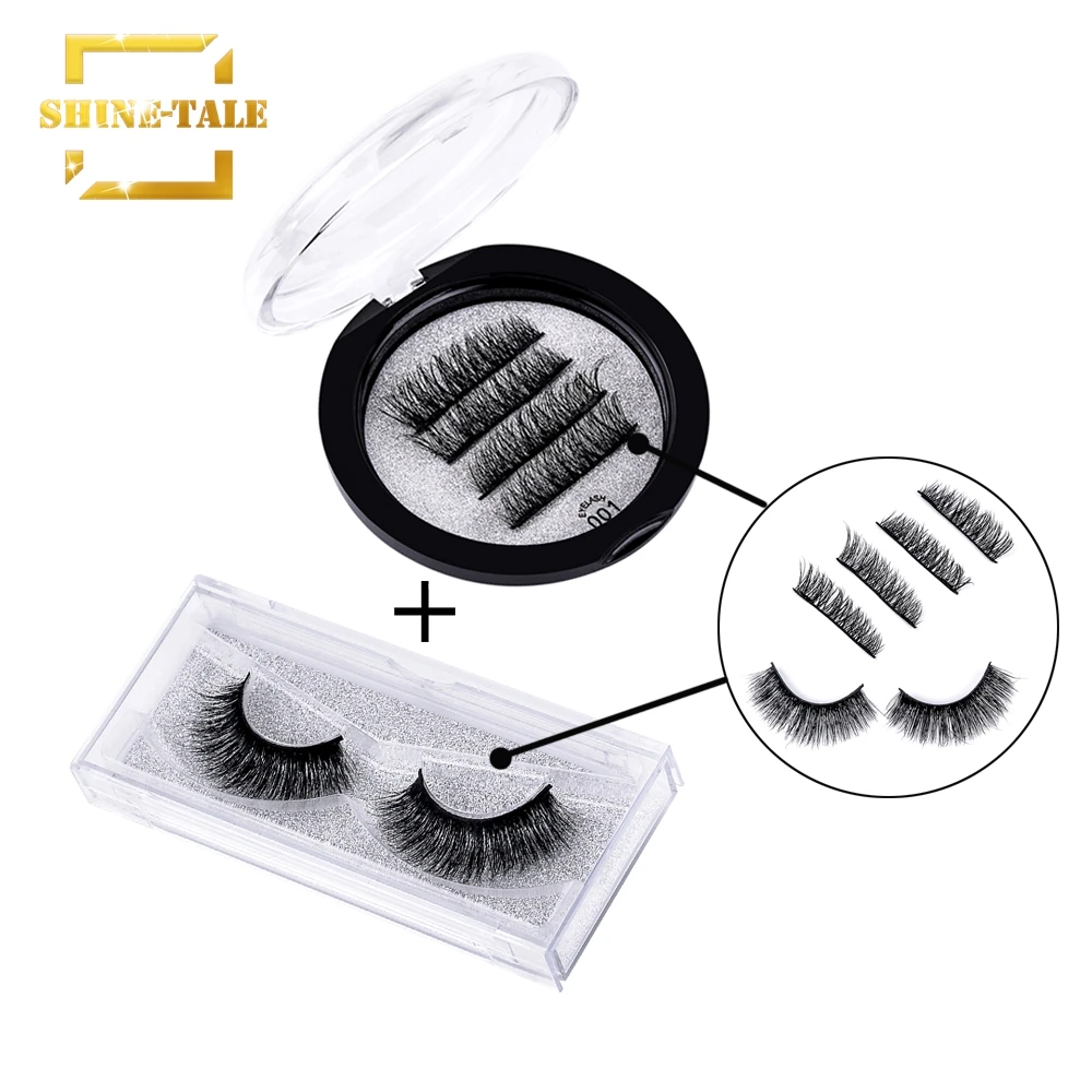 Shine-tale Mink Eyelashes Reusable 3D Handmade False Eyelashes Set for Natural Look 1 Pair Magnetic& 1 Pair Normal Eye Lashes
Shine-tale Mink Eyelashes Reusable 3D Handmade False Eyelashes Set for Natural Look 1 Pair Magnetic& 1 Pair Normal Eye Lashes