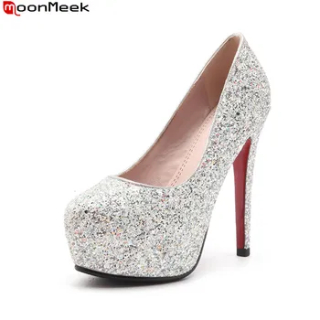 MoonMeek 2020 new spring summer platform shoes round toe shallow slip on sexy extreme high heels thin heel women pumps
MoonMeek 2020 new spring summer platform shoes round toe shallow slip on sexy extreme high heels thin heel women pumps