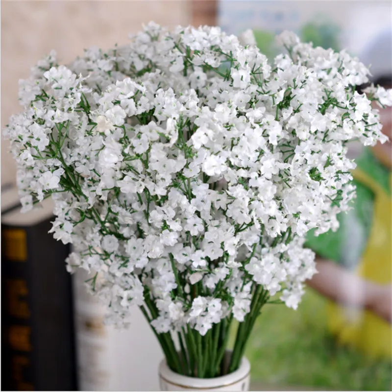 Compare Prices On Babys Breath Gypsophila Online Ping Low 12pcs New Gypsophila Baby Breath Fake Silk Artificial Babysbreath Flowers Plant For Home Wedding Party House