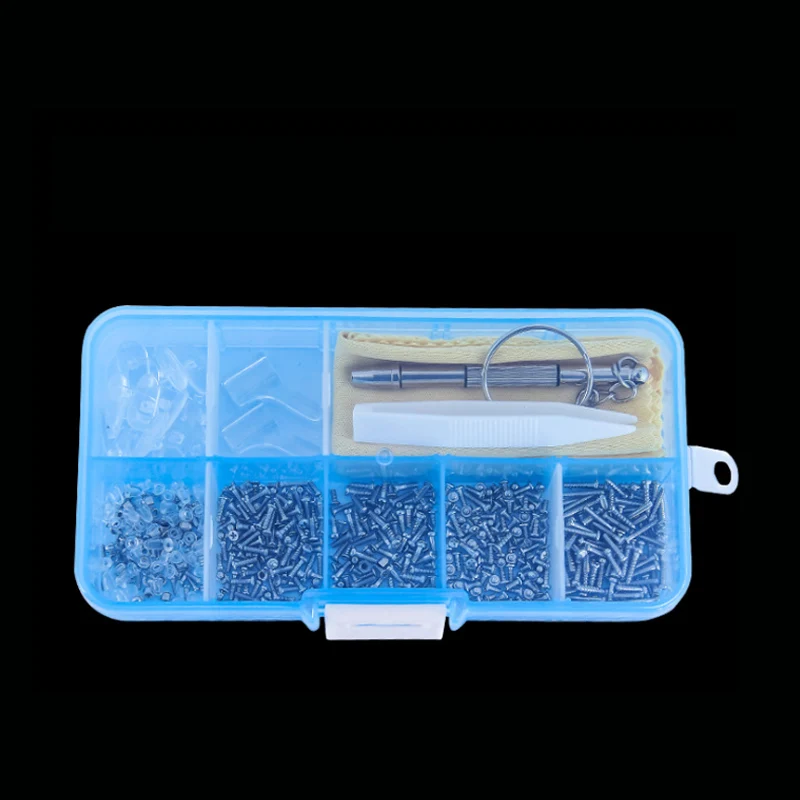 Glasses accessories screws silicone nose pads glasses spare parts small screwdriver repair tools small tweezers
Glasses accessories screws silicone nose pads glasses spare parts small screwdriver repair tools small tweezers