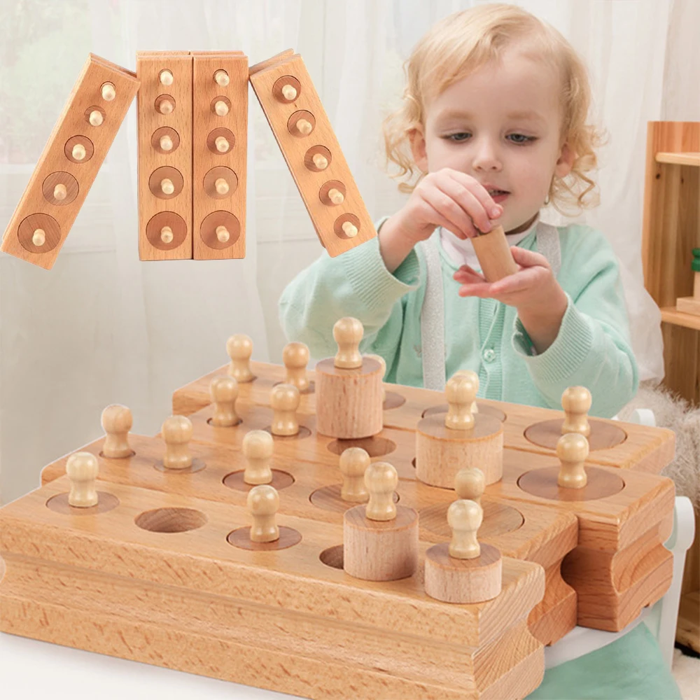4PCS/Set Montessori Math Toys Cylinder Socket Blocks Montessori Educational Wooden Toys Baby Development Practice Sensory Toy
4PCS/Set Montessori Math Toys Cylinder Socket Blocks Montessori Educational Wooden Toys Baby Development Practice Sensory Toy