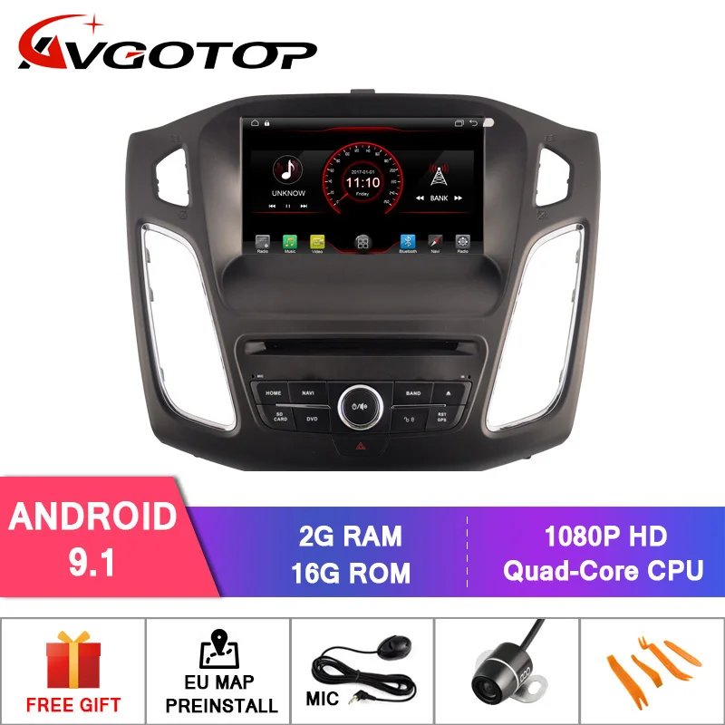 AVGOTOP Android 9 WINCE Bluetooth GPS Car Radio DVD Player for FOCUS 2012 2013 2014 2015 2G 16G MP3 MP4 Vehicle Multimedia
AVGOTOP Android 9 WINCE Bluetooth GPS Car Radio DVD Player for FOCUS 2012 2013 2014 2015 2G 16G MP3 MP4 Vehicle Multimedia