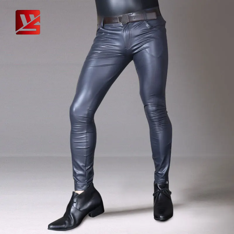 MEISE Men PU Pencil Pants Elastic Shiny Faxu Leather Tight Pants Thin Gloosy Male Stage Costume Gay Wear Pencil Pants Plus Size
MEISE Men PU Pencil Pants Elastic Shiny Faxu Leather Tight Pants Thin Gloosy Male Stage Costume Gay Wear Pencil Pants Plus Size
