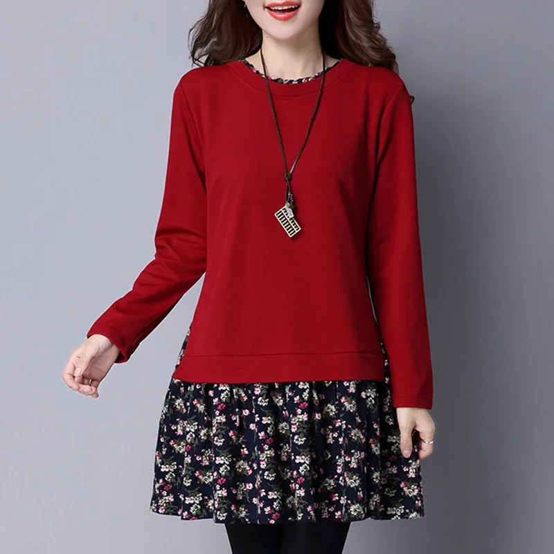 P Ammy Oversized Cotton&Linen Long Sleeves Stitching Chiffon Jumper Dress Fashion Plus Velvet Thickening Loose Dress
P Ammy Oversized Cotton&Linen Long Sleeves Stitching Chiffon Jumper Dress Fashion Plus Velvet Thickening Loose Dress