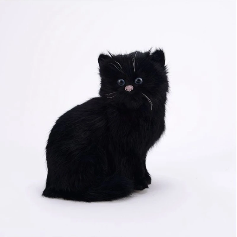simulation cat mini persian cat model plush toys home accessories deco for children girlfriends birthday gifts 16x12x18cm DY80045 (3)_1
