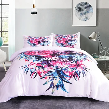 ZEIMON Fashion Skull Bedding Set Leaves Home Decor Textiles Duvet Cover Set 2/3pcs Bedclothes Floral Stylish Home Textiles
ZEIMON Fashion Skull Bedding Set Leaves Home Decor Textiles Duvet Cover Set 2/3pcs Bedclothes Floral Stylish Home Textiles