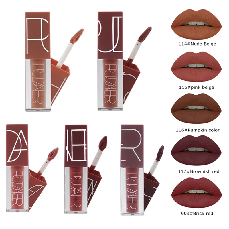 Pudaier 5 Colors Matte Lips Makeup Waterproof Lipgloss Matte Velvet Liquid Lipstick Long Lasting Lip Gloss Maquiagem Cosmetics
Pudaier 5 Colors Matte Lips Makeup Waterproof Lipgloss Matte Velvet Liquid Lipstick Long Lasting Lip Gloss Maquiagem Cosmetics