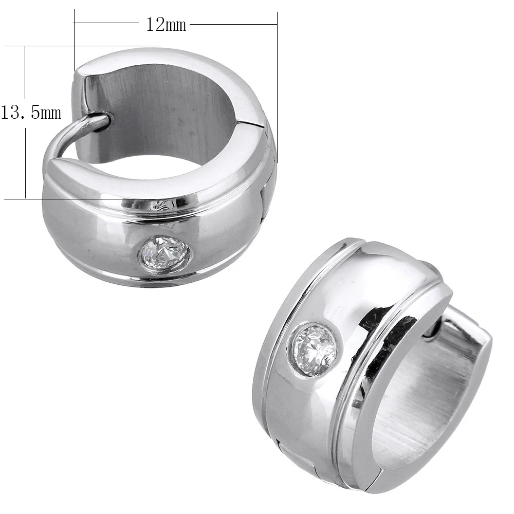 Cubic Zircon CZ Rhinestone Crystal Loop Round Circle Hoop Earrings Steel Color Stainless Steel Huggie Hoop Earring Punk Fashion
Cubic Zircon CZ Rhinestone Crystal Loop Round Circle Hoop Earrings Steel Color Stainless Steel Huggie Hoop Earring Punk Fashion