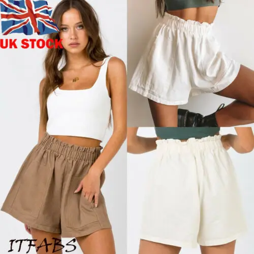 Hot Womens Girl Shorts Elastic High Waist Casual Fashion Ladies Beach Solid Pockets Summer Loose Trousers
Hot Womens Girl Shorts Elastic High Waist Casual Fashion Ladies Beach Solid Pockets Summer Loose Trousers