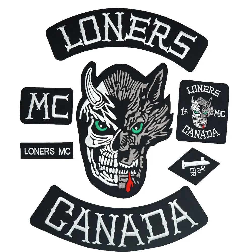 

Loners Nomads Mc 1% Biker Rider BACKING Embroidered Patch FU9
