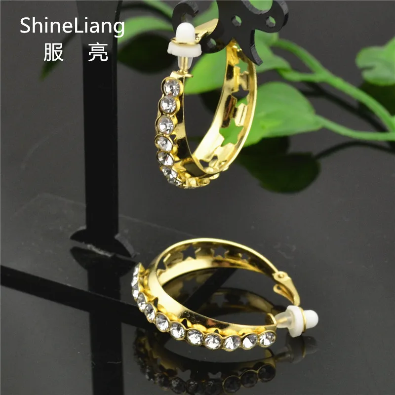 Clip on the ear ring Without piercing Rhinestone Earrings for women Fashion female Small gold silver round jewelry Youth girls
Clip on the ear ring Without piercing Rhinestone Earrings for women Fashion female Small gold silver round jewelry Youth girls
