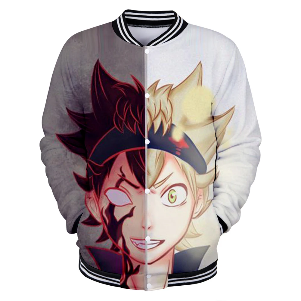 Black Clover 3D Print Baseball Jacket Men's / Women's Long Sleeve Fashion Street Jacket Popular Anime Magic Baseball Jacket
Black Clover 3D Print Baseball Jacket Men's / Women's Long Sleeve Fashion Street Jacket Popular Anime Magic Baseball Jacket