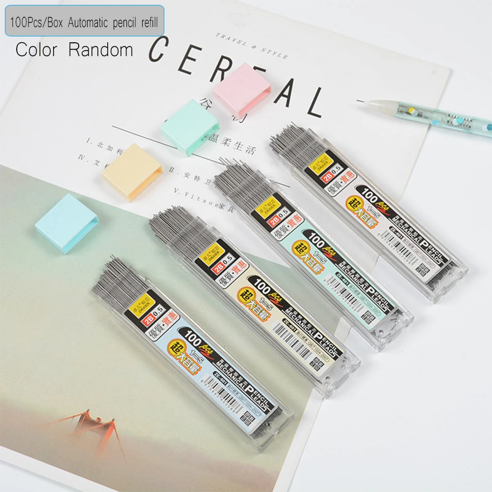 100 PCs/Box 0.5/0.7mm Pencil Lead 2B Mechanical Pencil Replace Lead Graphite Pencil Refill Erasable Writing Drawing Stationery
100 PCs/Box 0.5/0.7mm Pencil Lead 2B Mechanical Pencil Replace Lead Graphite Pencil Refill Erasable Writing Drawing Stationery