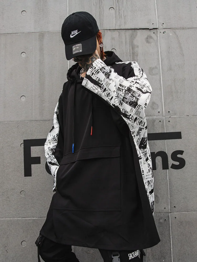 Men High Street Hip Hop Oversize Loose Long Sleeve Hooded T-shirt Male Splice Tee Shirt Mens Fashion Streetwear Tshirt
Men High Street Hip Hop Oversize Loose Long Sleeve Hooded T-shirt Male Splice Tee Shirt Mens Fashion Streetwear Tshirt