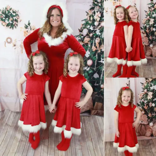 Womens Girls Christmas Red Swing Dress Mother & Daughter Santa Dress Party Dress Hot New
Womens Girls Christmas Red Swing Dress Mother & Daughter Santa Dress Party Dress Hot New