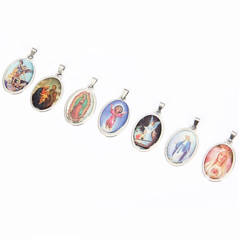Religious Church Medals Saints Cross Spacer Beads Pendants Catholic Pendant Oval Shape Mixed Religious Medals
Religious Church Medals Saints Cross Spacer Beads Pendants Catholic Pendant Oval Shape Mixed Religious Medals