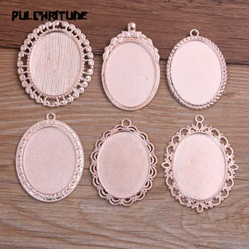 2pcs 30*40mm Inner Size Rose Gold Plated 6 Style Oval Cabochon Base Setting Charms Pendant Necklace Findings P6968
2pcs 30*40mm Inner Size Rose Gold Plated 6 Style Oval Cabochon Base Setting Charms Pendant Necklace Findings P6968
