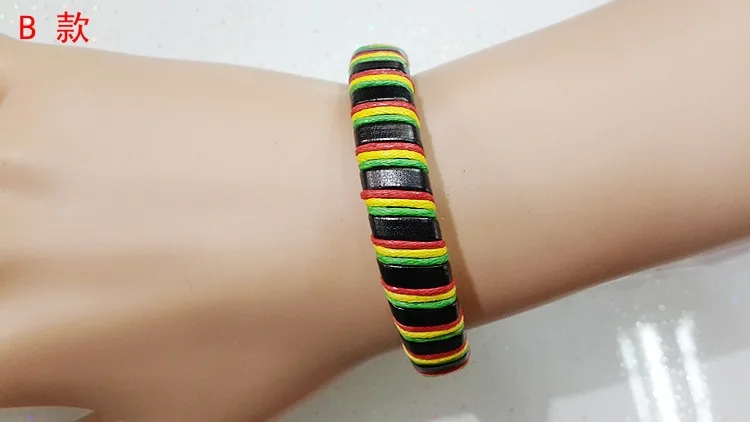 Jamaican Reggae Bracelet , Street dance ethnic style Bob Marley ,Green Yellow Red Punk Hiphop Accessories Wholesale 50pc Lot
Jamaican Reggae Bracelet , Street dance ethnic style Bob Marley ,Green Yellow Red Punk Hiphop Accessories Wholesale 50pc Lot