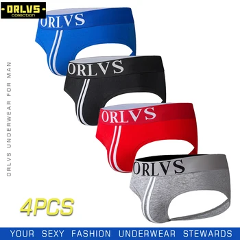ORLVS 4PC/LOT Sexy Mens Underwear Jockstraps Male Panties G-Strings Men Thong Cuecas Briefs Cotton Gay Underwear Sexy Bikini
ORLVS 4PC/LOT Sexy Mens Underwear Jockstraps Male Panties G-Strings Men Thong Cuecas Briefs Cotton Gay Underwear Sexy Bikini
