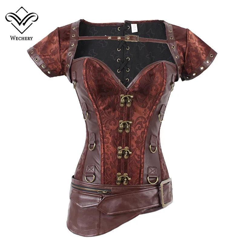 Corsets and Bustiers Slimming Steampunk Corset Gothic Black Corsages Sexy Corzzet PU Leather Zip Buckle Belly Slimming Sheath
Corsets and Bustiers Slimming Steampunk Corset Gothic Black Corsages Sexy Corzzet PU Leather Zip Buckle Belly Slimming Sheath