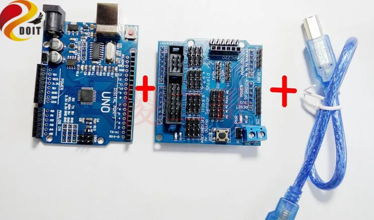 DOIT Robot Control Board Servo Controller for Arduino R3 + Servo Controller Kit Board 
DOIT Robot Control Board Servo Controller for Arduino R3 + Servo Controller Kit Board
