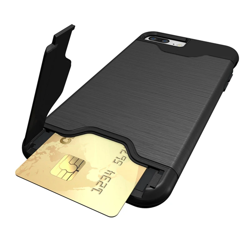 Phone Case For iPhone 7 6 Shockproof Brushed Armor Stand Back Cover With Card Slot Holder for iPhone 6 6Plus 7 7plus Capa
Phone Case For iPhone 7 6 Shockproof Brushed Armor Stand Back Cover With Card Slot Holder for iPhone 6 6Plus 7 7plus Capa