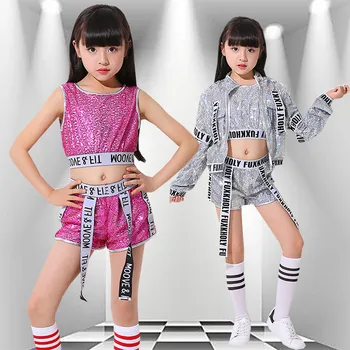 Children's Jazz Modern Dance Costume 2pcs Practice Stage Costume Girls Hip Hop Sequin Sparkly Navel Exposed Vest Shorts Set
Children's Jazz Modern Dance Costume 2pcs Practice Stage Costume Girls Hip Hop Sequin Sparkly Navel Exposed Vest Shorts Set