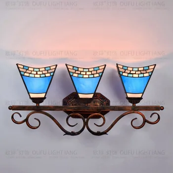 Modern Mediterranean Tiffany style Blue wall lamp stained Glass living room dining room decorative lamp
Modern Mediterranean Tiffany style Blue wall lamp stained Glass living room dining room decorative lamp