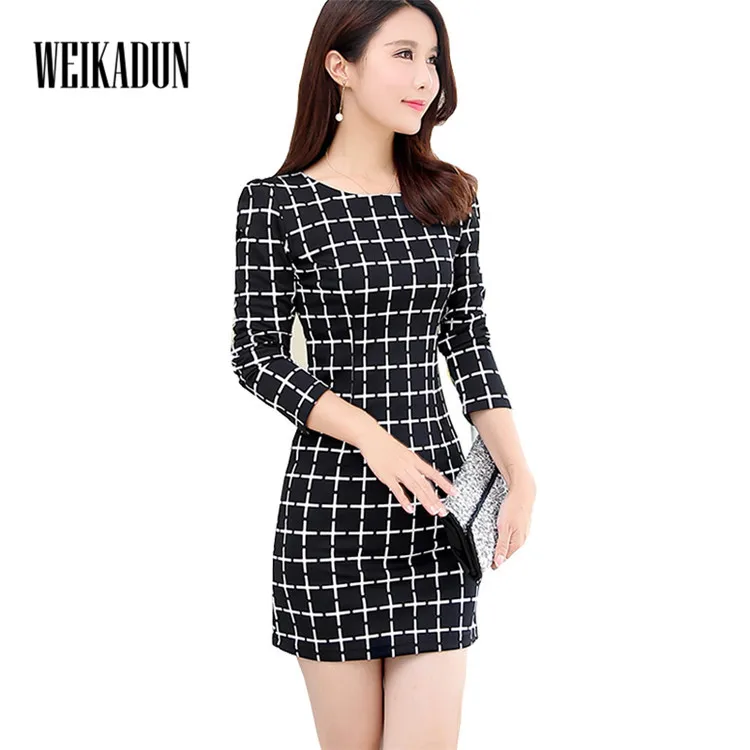 Autumn Winter Women Long Sleeve Plaid Pencil Dresses 2018 Vintage Sexy Casual Elegent Office Work Mini Dress Vestidos 249
Autumn Winter Women Long Sleeve Plaid Pencil Dresses 2018 Vintage Sexy Casual Elegent Office Work Mini Dress Vestidos 249