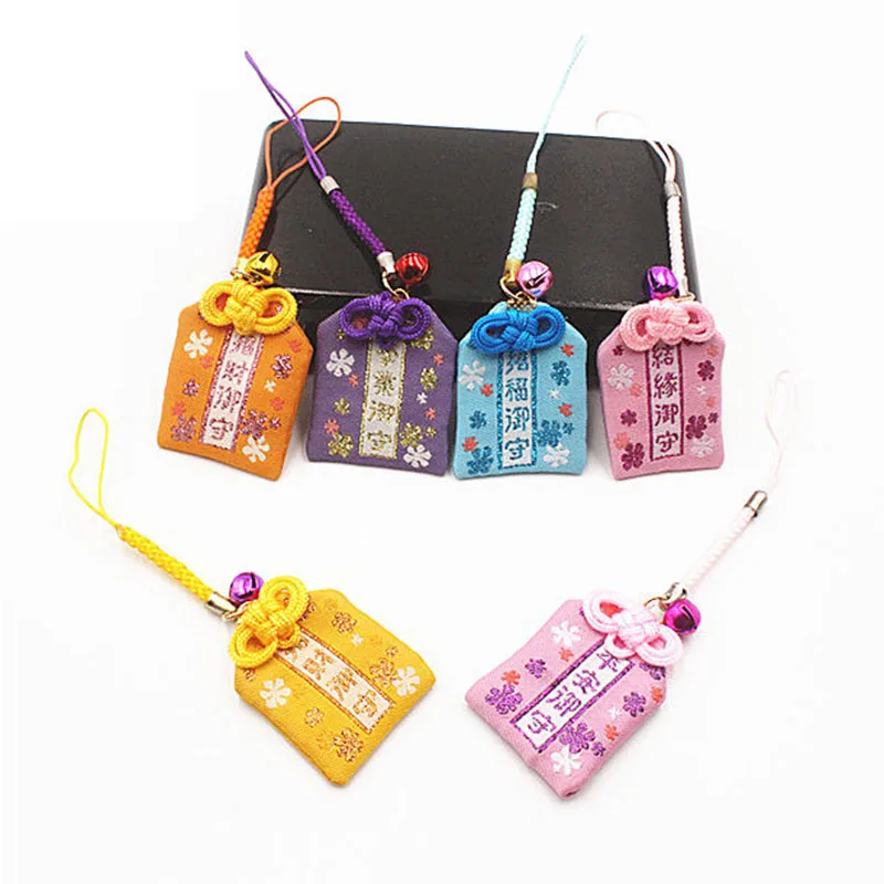 

1pcs Mini Traditional Omamori Meet love Academic Good Fortune phone Bag Pendant Gift Present For Frined Family