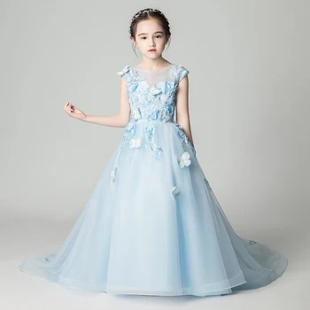 Butterfly Children Evening Gowns For Wedding Lovely Flower Lace Applique Girl Dresses Sleeveless Trailing Ball Mesh Gown
Butterfly Children Evening Gowns For Wedding Lovely Flower Lace Applique Girl Dresses Sleeveless Trailing Ball Mesh Gown
