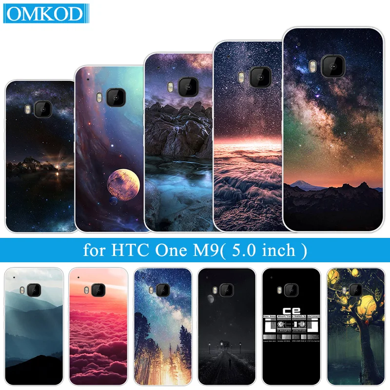 Силиконовый чехол для HTC One M9 мобильного телефона с изображением звездного неба