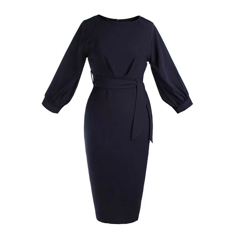 new 2019 autumn and winter Wome fashion Slim party dresses round neck solid color Three Quarter sleeves Sashes long pencil dress
new 2019 autumn and winter Wome fashion Slim party dresses round neck solid color Three Quarter sleeves Sashes long pencil dress