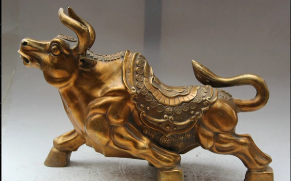 JP S61 19" Chinese Brass Folk Fu Wealth strong Zodiac Year Bull Oxen Statue sculpture B0403
JP S61 19" Chinese Brass Folk Fu Wealth strong Zodiac Year Bull Oxen Statue sculpture B0403