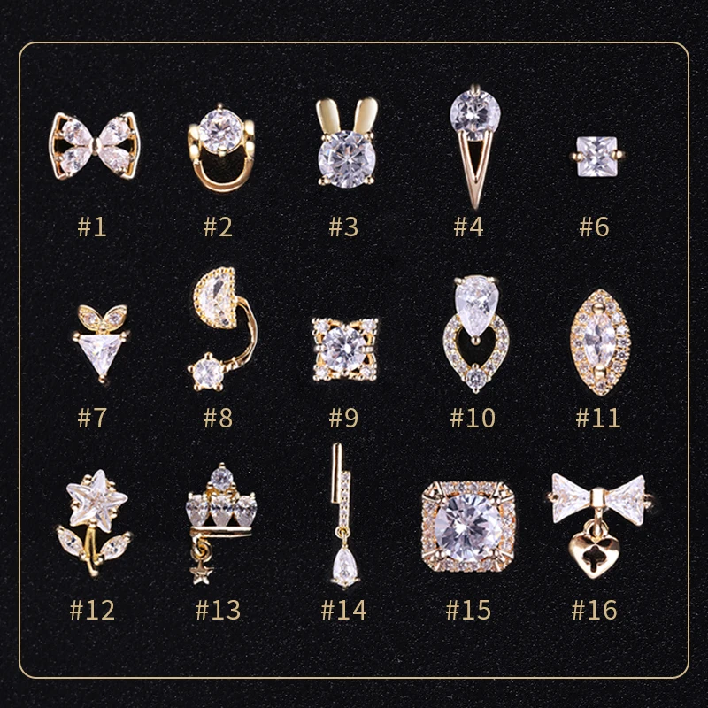 3 Pcs Shining Nail Rhinestones Gold Metal Nail Charms Flat Bottom Mixed Pattern DIY Nail Art Accessories Decors Design
3 Pcs Shining Nail Rhinestones Gold Metal Nail Charms Flat Bottom Mixed Pattern DIY Nail Art Accessories Decors Design
