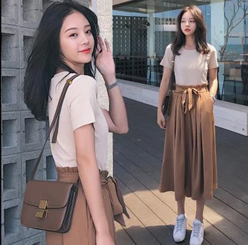 O-neck Fashion Summer Costume Casual Pastel Women Two Piece Outfits Elegant Sashes Ensemble Femme Deux Pieces
O-neck Fashion Summer Costume Casual Pastel Women Two Piece Outfits Elegant Sashes Ensemble Femme Deux Pieces