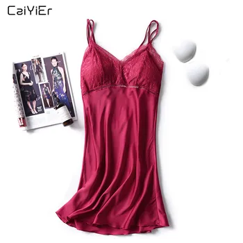 Caiyier Sexy Lingerie Nightgown With G-String Sleepwear Chest Pads Silk Cross Backless Lace Night Dress 2019 Ladies Nightwear
Caiyier Sexy Lingerie Nightgown With G-String Sleepwear Chest Pads Silk Cross Backless Lace Night Dress 2019 Ladies Nightwear