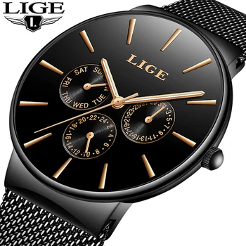 LIGE Men Watches Fashion Slim Chronograph Male Casual Quartz Watch Men Stainless Steel Waterproof Sport Watch relogio masculino
LIGE Men Watches Fashion Slim Chronograph Male Casual Quartz Watch Men Stainless Steel Waterproof Sport Watch relogio masculino